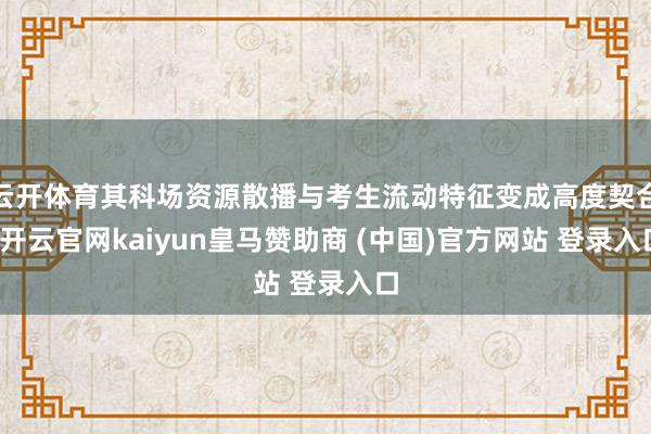 云开体育其科场资源散播与考生流动特征变成高度契合-开云官网kaiyun皇马赞助商 (中国)官方网站 登录入口
