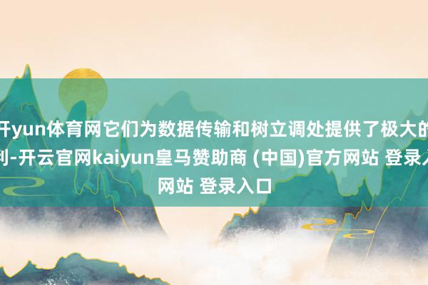 开yun体育网它们为数据传输和树立调处提供了极大的便利-开云官网kaiyun皇马赞助商 (中国)官方网站 登录入口