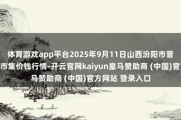 体育游戏app平台2025年9月11日山西汾阳市晋阳农副居品批发市集价钱行情-开云官网kaiyun皇马赞助商 (中国)官方网站 登录入口